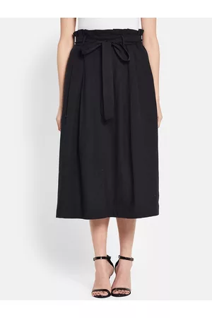Fabindia Women Midi Belted Skirts
