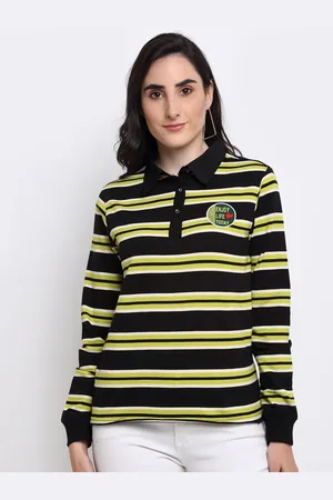 Club York Women Striped Cotton Sweatshirt