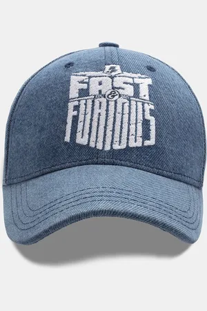 Status Quo Men Blue & White Embroidered Baseball Cap