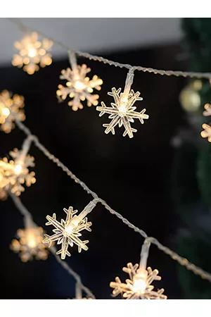 Homesake Yellow Snow-Flake Shaped String Lights 5Mtrs