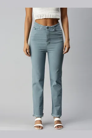 SHOWOFF Women Blue Relaxed Fit High-Rise Stretchable Jeans