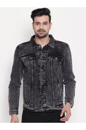 Buy High Star Men Black Solid Denim Jacket - Jackets for Men 11275832