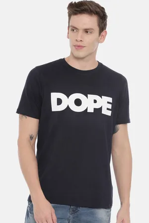 Bushirt Men Navy Blue Printed Round Neck T-shirt