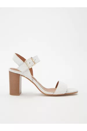 Dorothy Perkins White Textured Block Sandals