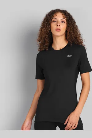 Reebok Women Black Training or Gym T-shirt