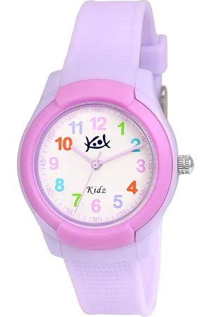 Kool Kids White Analogue Water Resistant Watch KK 401 PR-PURPLE
