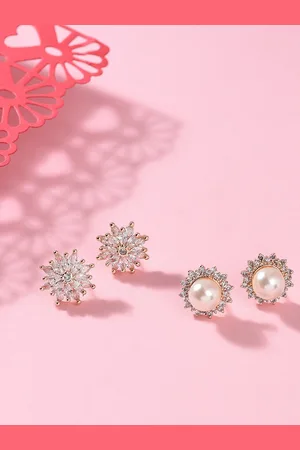 Ami Set of 2 Contemporary Studs Earrings