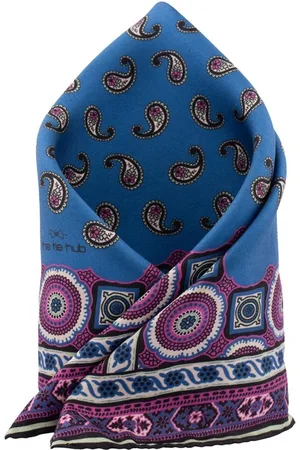 The Tie Hub Men Printed Italian Silk Pocket Squares