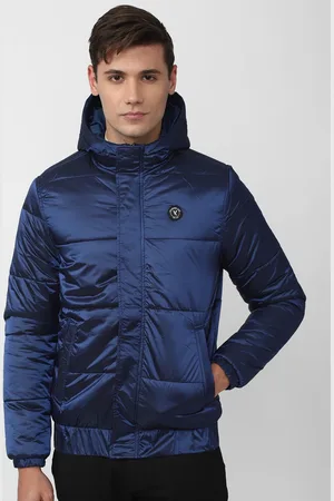 V Dot Men Solid Padded Jacket