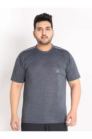 CHKOKKO Men Charcoal Grey Dri-FIT Training or Gym T-shirt