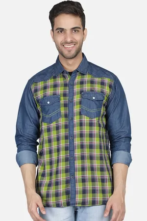 Kuons Avenue Men Smart Slim Fit Buffalo Checks Checked Casual Shirt