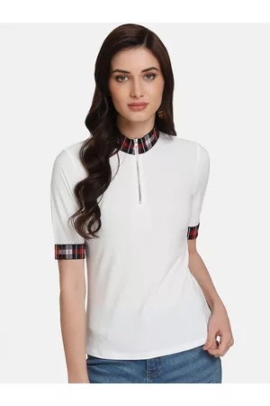 Kazo Women White Solid Top
