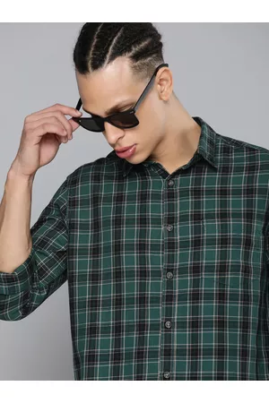 Flying Machine Men Tartan Checked Long Sleeves Casual Shirt