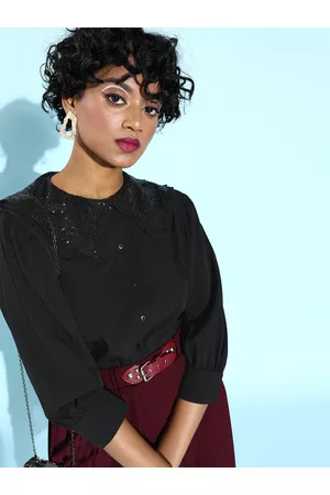 Rare Fashion Women Stylish Black Sleek Top