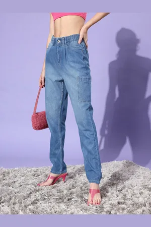 Roadster Women Blue Straight Fit Mid-Rise Light Fade Clean Look Stretchable Jeans