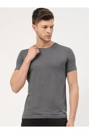 FREECULTR Men Charcoal Bamboo Antimicrobial Applique T-shirt