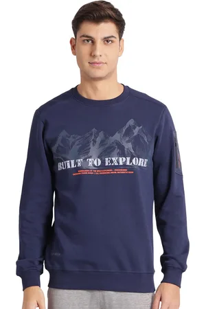 Wildcraft Men Navy Blue Cotton Printed Sweatshirt