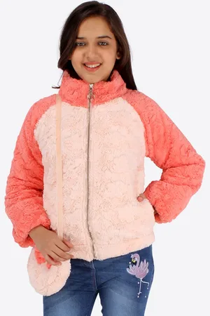 CUTECUMBER Girls Acrylic Bomber Jacket