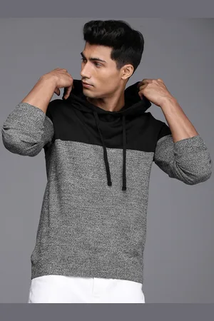 WROGN Men Black & Grey Pullover