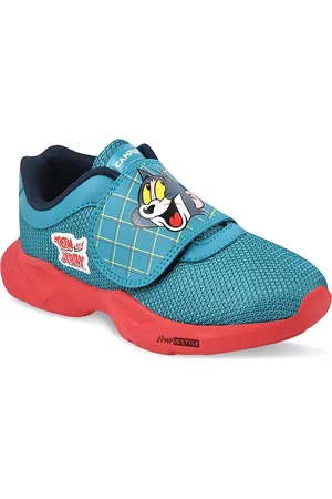Campus Unisex Kids Turquoise Blue Mesh Running Shoes