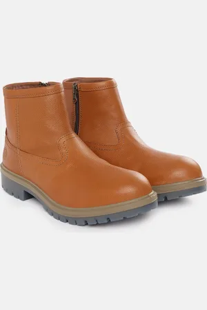 Woodland Men Leather Mid-Top Regular Boots