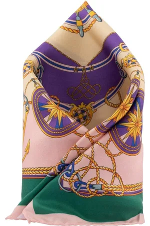 The Tie Hub Men Printed Italian Silk Pocket Square