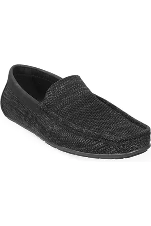 Metro Men Woven Design Suede Loafers