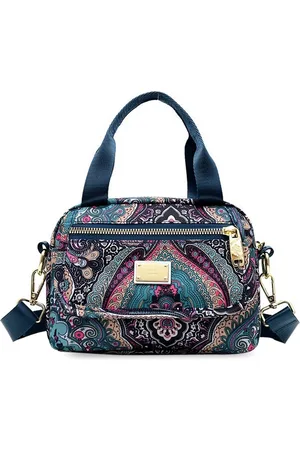 Diva Dale Women Blue Ethnic Motifs Printed Structured Sling Bag