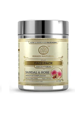 Khadi Natural Unisex Sandal & Rose Herbal Face Pack 50 g