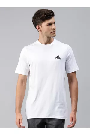 adidas Men White FR Solid T-shirt