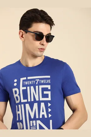 Being Human Men Brand Logo Printed Pure Cotton T-shirt