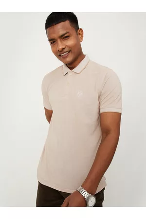 Max Collection Men Striped Polo Collar Cotton T-shirt