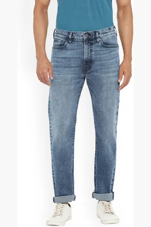 EVERBLUE Men Solid Stretchable Blue Regular Fit Mid-Rise Jeans