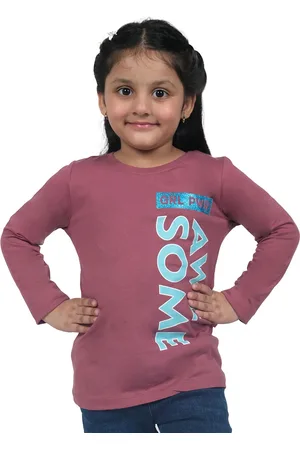 3 PIN Girls Printed Cotton T-shirt