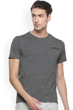 Van Heusen Men Textured Crew Neck Short Sleeve T-Shirt