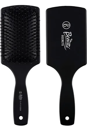 Beauty Secrets Large Paddle Hair Brush For All Hair Types - Black