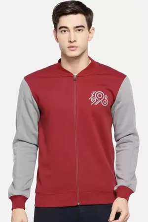 Wildcraft Men Red Cotton Solid Sweatshirt
