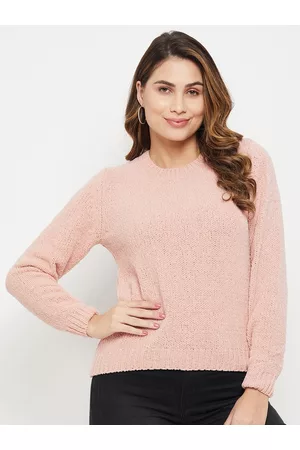 MADAME Women Acrylic Ribbed Pullover
