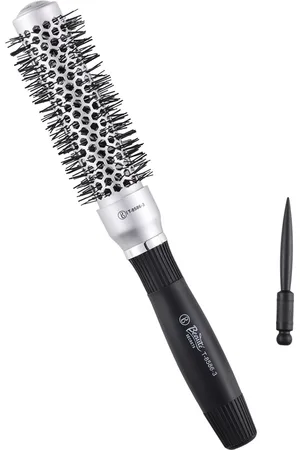 Beauty Secrets Round Blow Drying Rolling Hair Brush - Grey