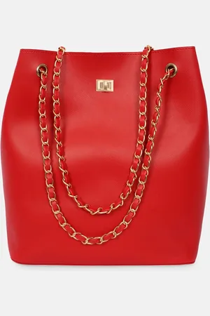 Bagsy Malone Women Red PU Structured Tote Bag