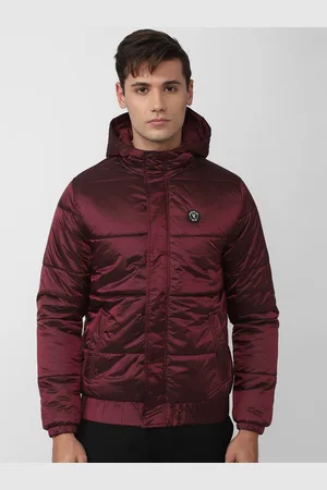V Dot Men Solid Padded Jacket