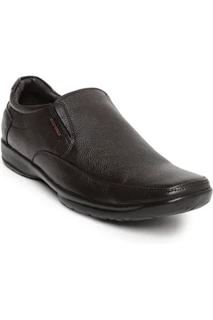 Red Chief Men Dark Brown Leather Slip-Ons