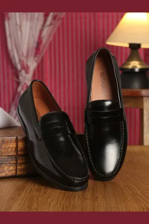 MUTAQINOTI Men Leather Formal Loafers