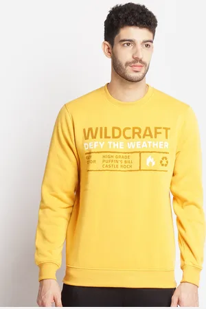 Wildcraft Men Mustard Printed Sweatshirt