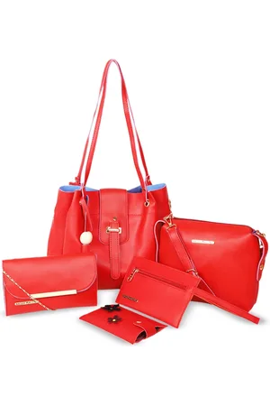 Bagsy Malone Set of 5 PU Oversized Shopper Shoulder Bag with Tasselled