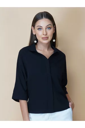 RAASSIO Women Shirt Style Crepe Top