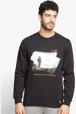 Wildcraft Men Black Printed Cotton Sweatshirt