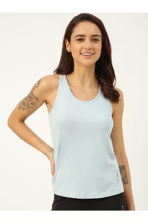 FREECULTR Women Blue Solid Tank Top