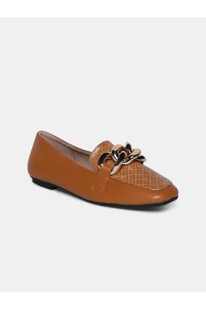 20Dresses Woman Brown Leather Party Loafers