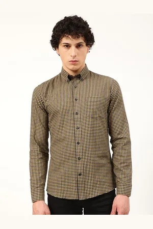 Lindbergh Men Slim Fit Checked Pure Cotton Casual Shirt